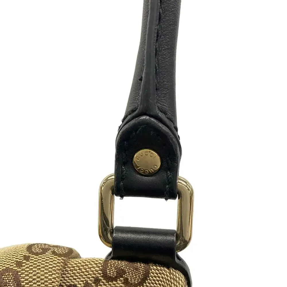 Gucci GG/Sukey Handbag 223974 Beige Dark Brown Black Jacquard Leather